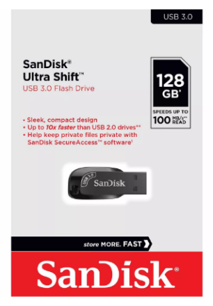  3.0 USB флеш накопитель SanDisk 128GB Ultra Shift (SDCZ410-128G-G46)