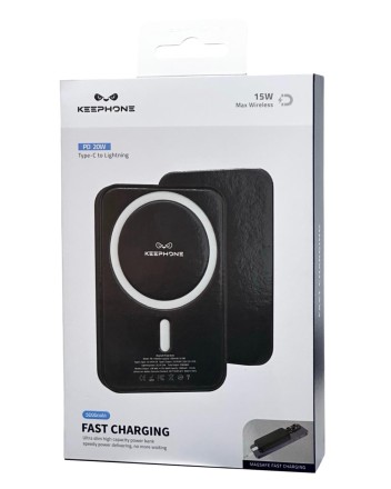  Powerbank с беспроводной зарядкой Keephone PB-14 5000mAh 1C 20W PB-14BK черный