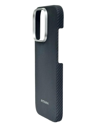 Накладка для i-Phone 16 Pro 6.3&quot; Pitaka Ultra Slim Case&amp;Grip 3 черно-серая