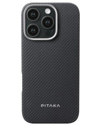 Накладка для i-Phone 16 Pro 6.3" Pitaka Ultra Slim Case&Grip 3 черно-серая