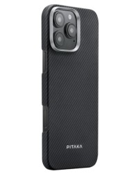 Накладка для i-Phone 16 Pro 6.3&quot; Pitaka Ultra Slim Case&amp;Grip 3 черно-серая