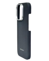 Накладка для i-Phone 16 Pro 6.3&quot; Pitaka Ultra Slim Case&amp;Grip 3 черно-серая