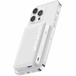 Powerbank с беспроводной зарядкой Anker MagGo Ultra-Slim 10000mAh 5W/7.5W/15W 1USB/1C (A1664) белый