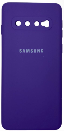  Накладка для Samsung Galaxy S10 Silicone cover фиолетовая