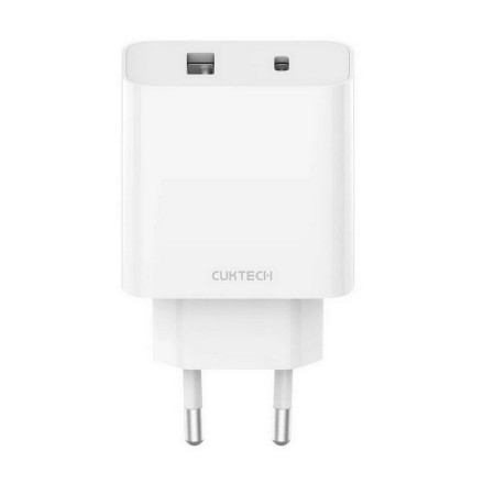  Сетевое зар. устр. Cuktech Gan A19EU 1USB/1C 30W серебристое