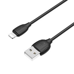Usb Кабель-зарядка Lightning Borofone BX19 Benefit 2.4A 1м силиконовый черный