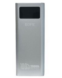 Powerbank EOFE G203 20000mAh 3A 100W/22.5W 2USB/Type-C с дисплеем серебристый