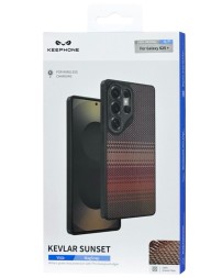 Накладка для Samsung Galaxy S25 Plus Keephone Kevlar Sunset Magsafe коричневый