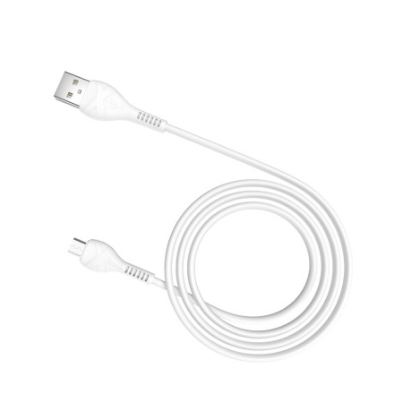  Usb Кабель-зарядка Micro Hoco X37 Cool 2.4A 1м силиконовый белый