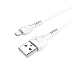 Usb Кабель-зарядка Micro Hoco X37 Cool 2.4A 1м силиконовый белый