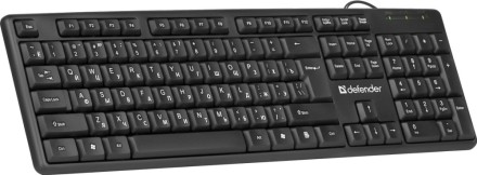  Проводная клавиатура Defender Element HB-520 RU 1.5м черная