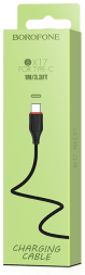 Usb Кабель-зарядка Type-C Borofone BX17 Enjoy 2A 1м силиконовый черный