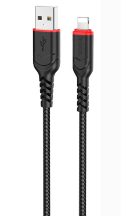  Usb Кабель-зарядка Lightning Hoco X59 Victory 1м 2.4А в тканевой оплётке чёрный