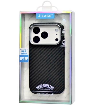  Накладка для i-Phone 17 Pro J-Case Carbon Fiber черный