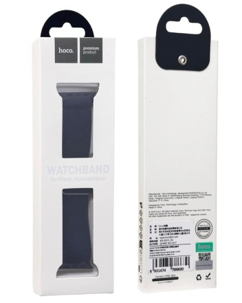  Сменный ремешок для Apple Watch 42/44/45мм Hoco WA04 темно-синий