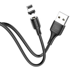 Usb Кабель-зарядка магнитный Lighting Hoco X52 Sereno 2.4A 1м силиконовый черный