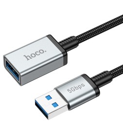 Кабель-переходник Hoco US10 USB (папа) на USB3.0 (мама) 5Gbps 0.5м черный