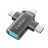  Переходник Earldom OT80 Type-C/Lightning/Micro на USB серый