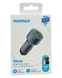 Автомобильное заряд. устр. Momax Move 67W 1USB/1USB-C серый