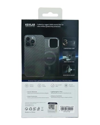 Накладка для i-Phone 15 Pro Max Keephone Kevilar MagSnap черный