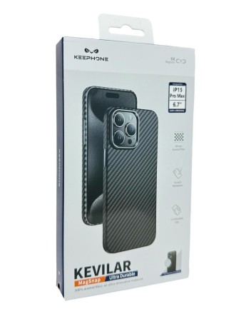  Накладка для i-Phone 15 Pro Max Keephone Kevilar MagSnap черный