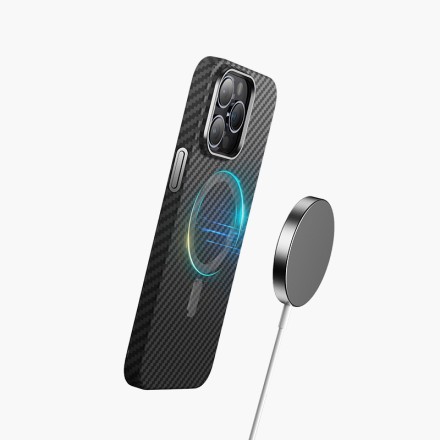  Накладка для i-Phone 15 Pro Max Keephone Kevilar MagSnap черный
