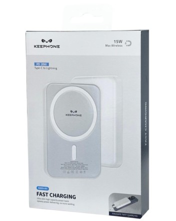 Powerbank с беспроводной зарядкой Keephone PB-14 5000mAh 1C 20W PB-14BWH белый