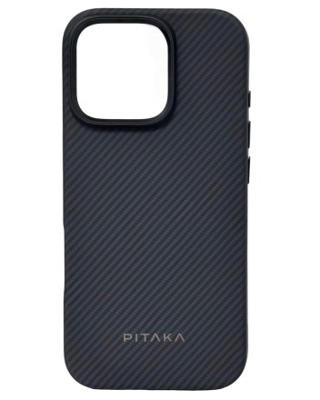  Накладка для i-Phone 16 Pro 6.3&quot; Pitaka Military-Grade Protective Case черно-серый