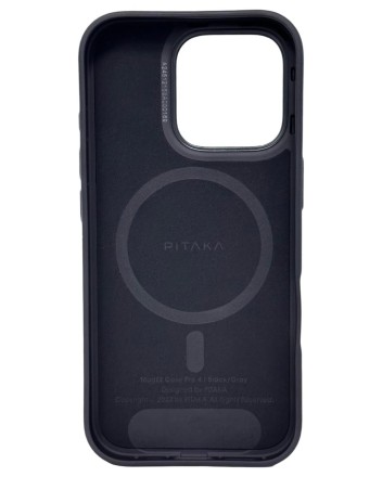  Накладка для i-Phone 16 Pro 6.3&quot; Pitaka Military-Grade Protective Case черно-серый