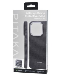 Накладка для i-Phone 16 Pro 6.3&quot; Pitaka Military-Grade Protective Case черно-серый