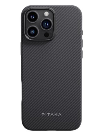  Накладка для i-Phone 16 Pro 6.3&quot; Pitaka Military-Grade Protective Case черно-серый