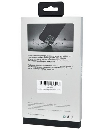  Накладка для i-Phone 16 Pro 6.3&quot; Pitaka Military-Grade Protective Case черно-серый