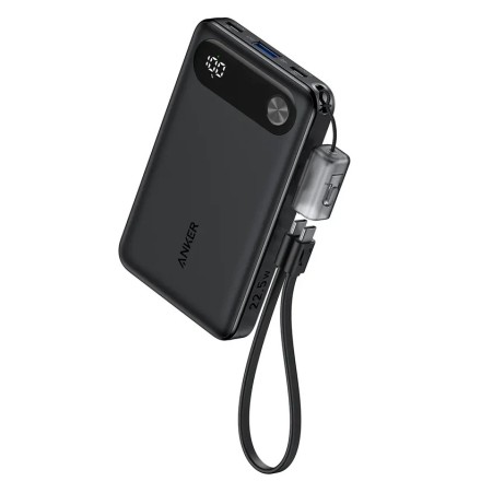  Powerbank Anker (A1257) 10000mAh 22.5W/20W 1USB/2C с проводом Type-C черный