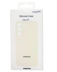 Накладка для Samsung Galaxy S25 MagSafe Silicone Case белый