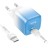  Сетевое зар. устр. Hoco C101A с шнуром Type-C на Type-C 1С PD3.0/QC3.0 20W ледяной синий