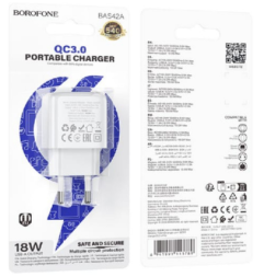 Сетевое зар. устр. Borofone BAS42A 1USB 18W белое