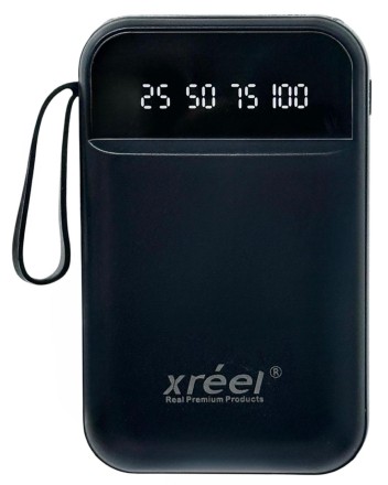  Powerbank Xreel 10000mAh 2USB/1USB-C с проводом Type-C/Lightning/Micro черный