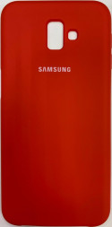 Накладка для Samsung Galaxy J6 Plus (2018) Silicone cover красная