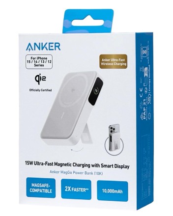  Powerbank с беспроводной зарядкой Anker A1654 10000mAh 1USB/1C (A1654P21) белый
