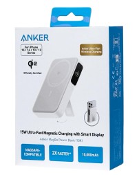 Powerbank с беспроводной зарядкой Anker A1654 10000mAh 1USB/1C (A1654P21) белый