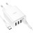  Сетевое зар. устр. Hoco C102A с шнуром Type-C 4USB 18W QC3.0 белое
