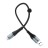  Usb Кабель-зарядка Micro Hoco X38 Cool 2.4A 0.25м в тканевой оплётке чёрный