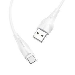 Usb Кабель-зарядка Type-C Borofone BX18 Optimal 2A 1м силиконовый белый