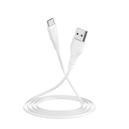 Usb Кабель-зарядка Type-C Borofone BX18 Optimal 2A 1м силиконовый белый