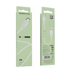 Usb Кабель-зарядка Type-C Borofone BX18 Optimal 2A 1м силиконовый белый