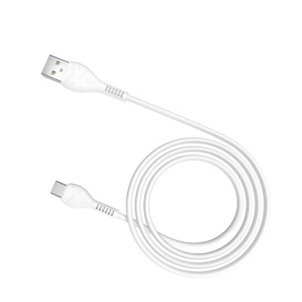  Usb Кабель-зарядка Type-C Hoco X37 Cool power 3A 1м силиконовый белый