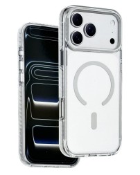 Накладка для i-Phone 17 Pro Max Keephone Shockstar MagSnap серо-прозрачный