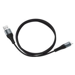 Usb Кабель-зарядка Lightning Hoco X38 Cool 2.4A 1м в тканевой оплётке чёрный