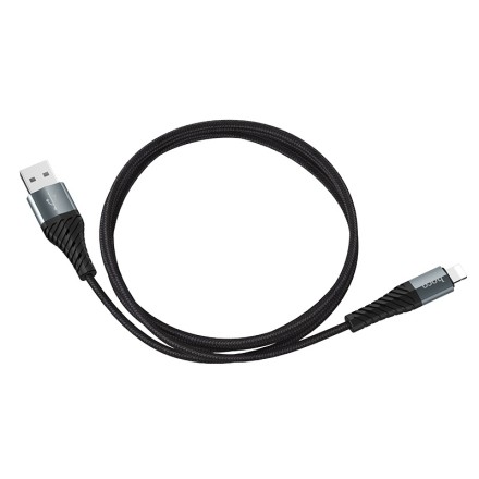  Usb Кабель-зарядка Lightning Hoco X38 Cool 2.4A 1м в тканевой оплётке чёрный