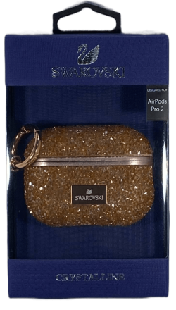  Чехол для AirPods Pro 2 Swarovski коричневый